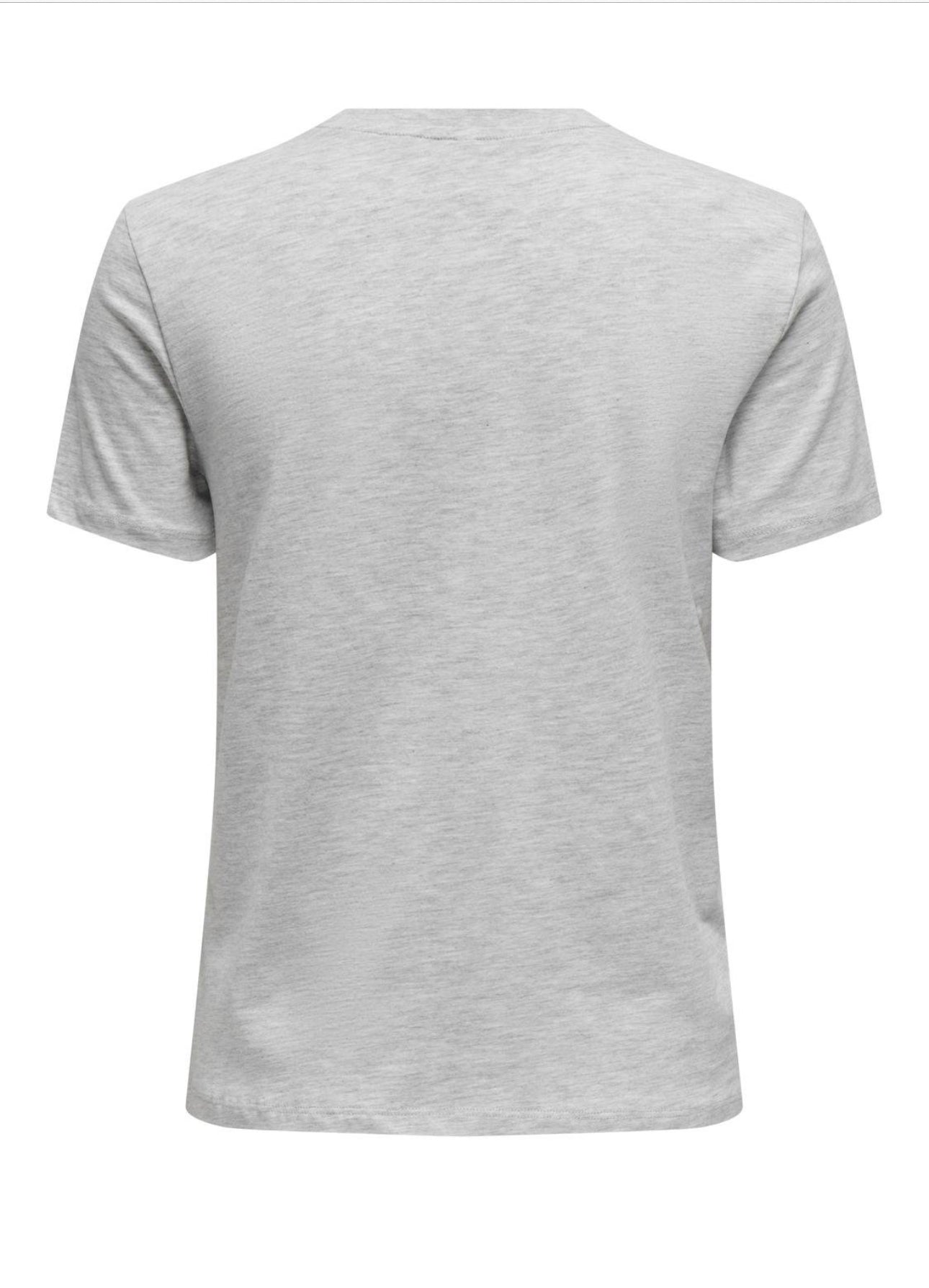 T-shirt olivia gris avec perles